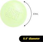 Schylling NeeDoh Glow in The Dark - Sensory Squeeze Toy - Gratifying Glowing Glob - 2.5 Wide - Glow in The Dark (Pack of 1)