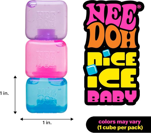 Schylling NeeDoh Nice Ice Baby - Sensory Squeeze Toy - Super Solid Squish - 1.25 Wide - Color May Vary (Pack of 1)