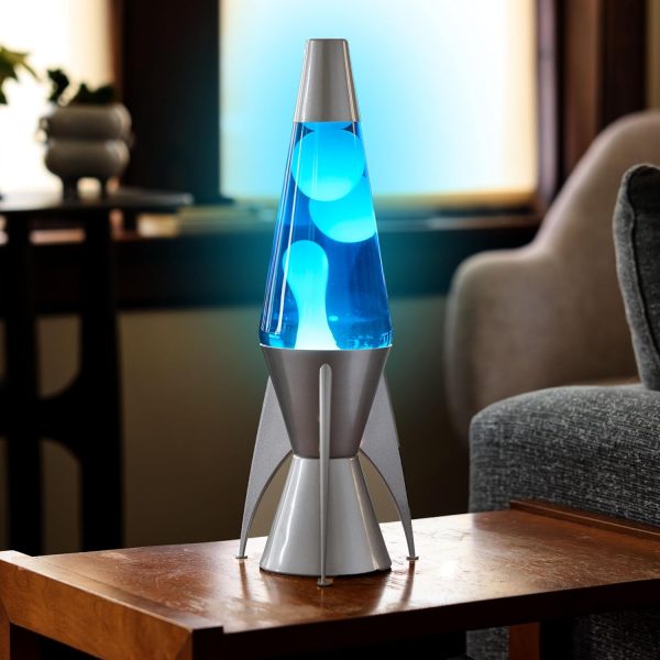 Lava The Original Lamp - 14.5 Gray Stratosphere ?C Retro Rocket Liquid Motion Lamp - White and Blue Liquid - Item #2390 (Amazon Exclusive)